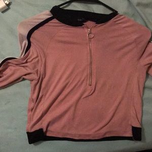M Long sleeve pink Crop top